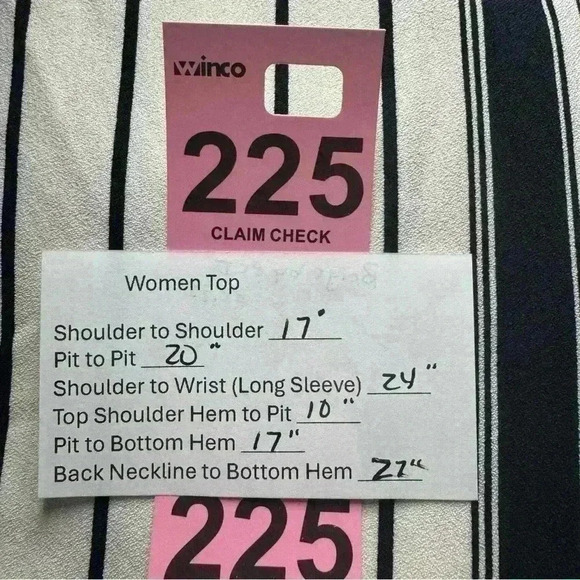 Beige By ECI Women’s Large Striped V Neck Tunic Long Sleeves Tassel Blouse - Picture 12 of 12